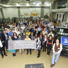 Jit Ray Chowdhury and Red Whittaker at CMU Field Robotics Center FRC30 celebration
