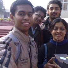 Jit Ray Chowdhury at Techfest IIT Kharagpur 2008 with autonomous robot