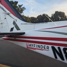 Jit Ray Chowdhury at Wayfinder Airbus Innovation Center aircraft