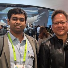 Jit Ray Chowdhury with Jensen Huang