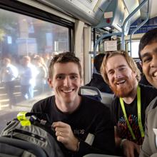 Jit Ray Chowdhury with Linus Sebastian at CES